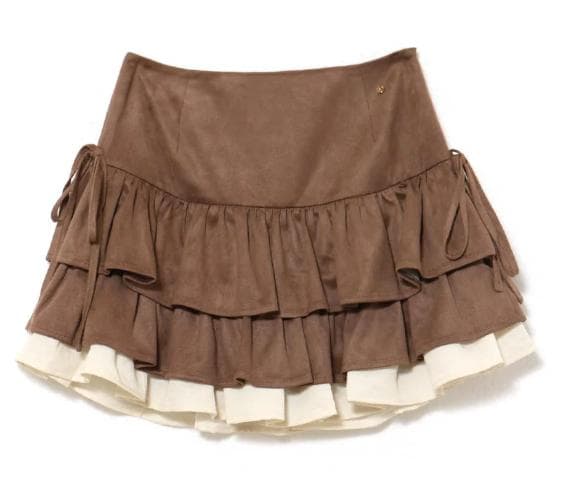 スカート Mel gather skirt andmary brown m