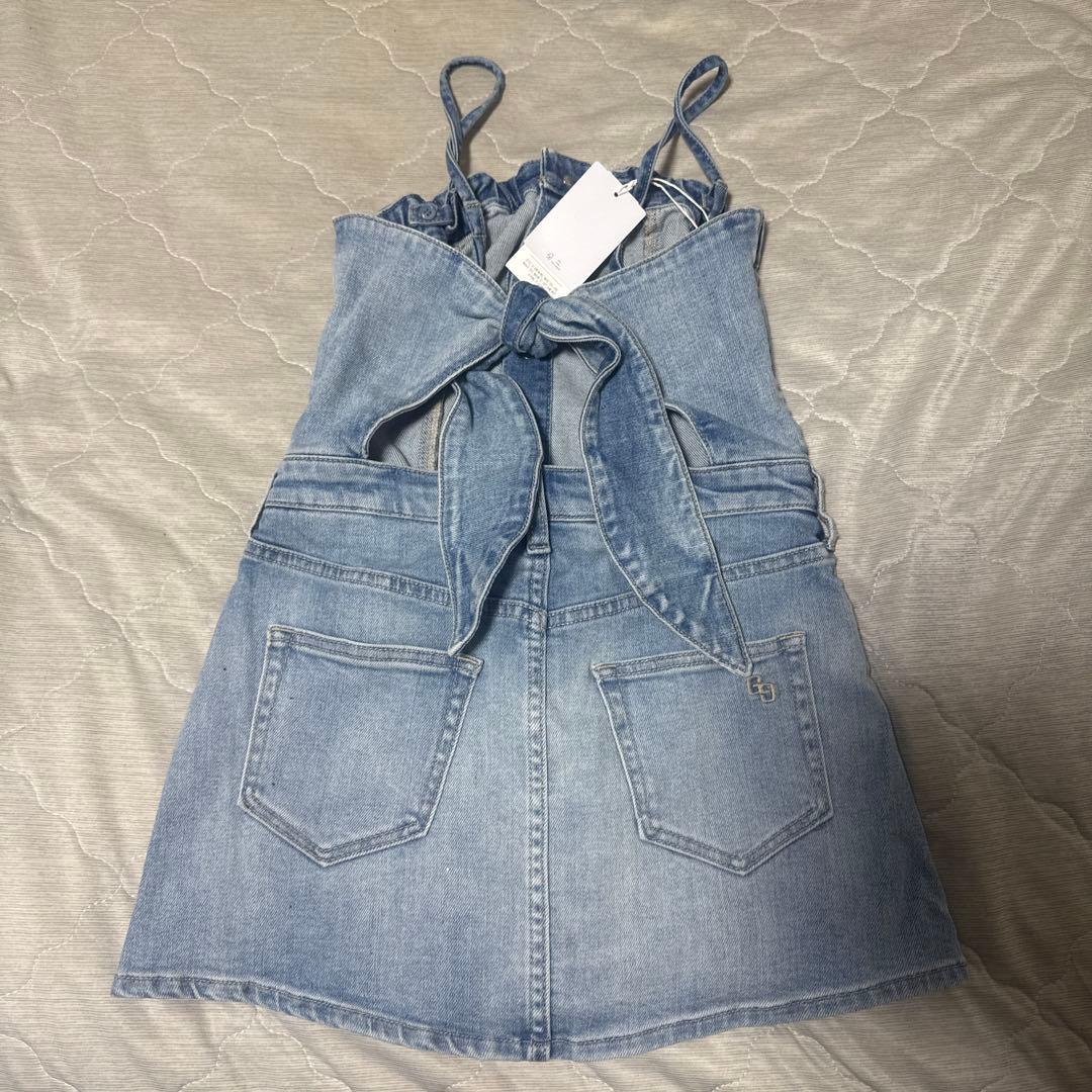 【完売品】GYDA BACKリボンデニムミニワンピース