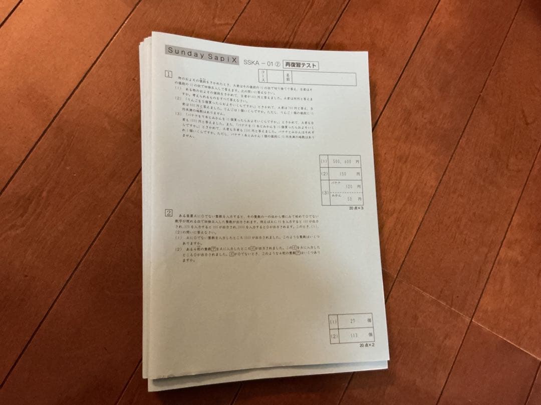 SAPIX 中学受験　聖光　開成　算数　土曜特訓　図形