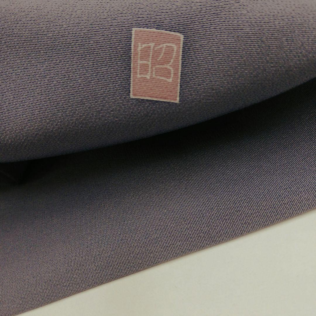 訪問着(袷)　(本加賀友禅　早春枝花(つぼみ)紋様　石田昭二 落款　紫鼠色系)