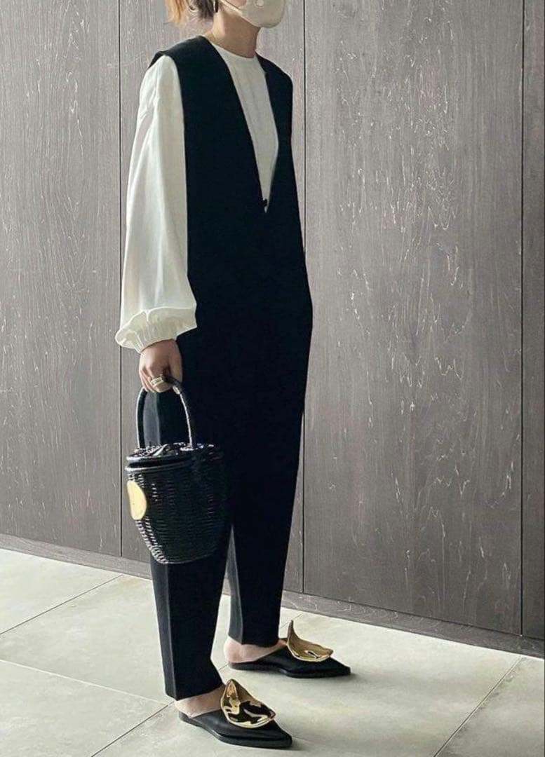 【未使用タグ付】LOHEN ミラノリブニットオールインワン38