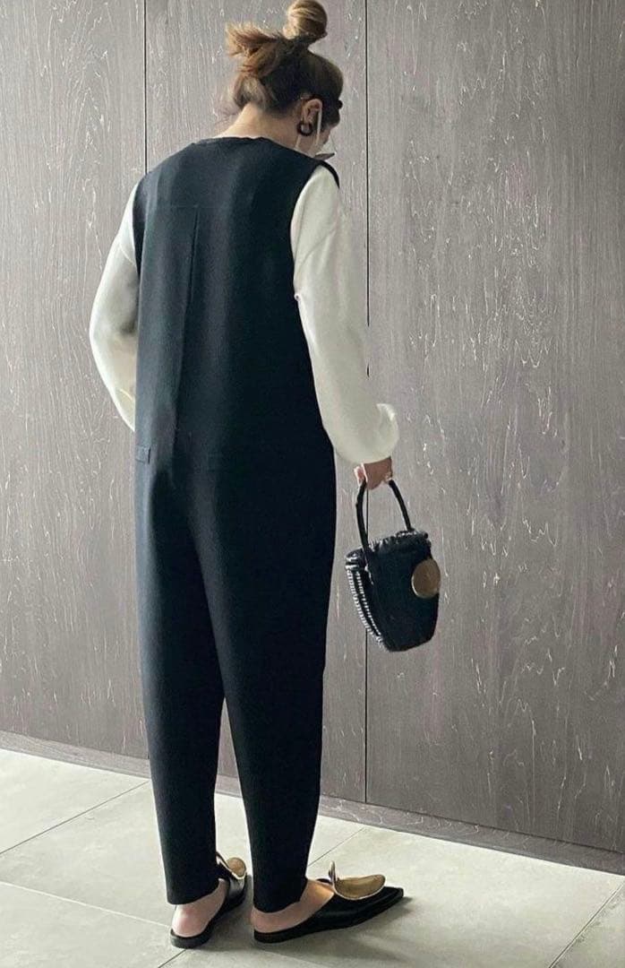 【未使用タグ付】LOHEN ミラノリブニットオールインワン38