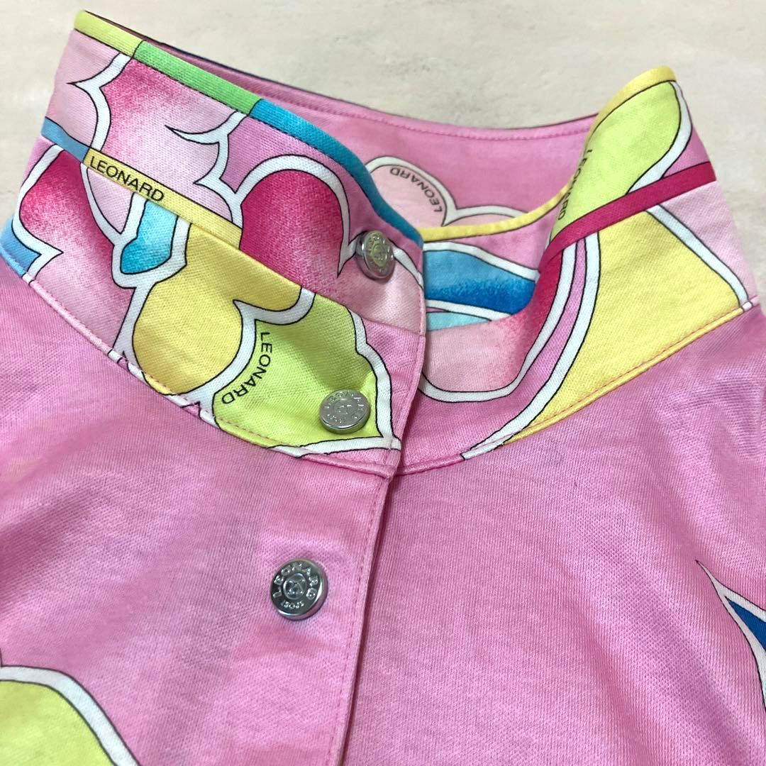 ★ 大きいサイズ ★ LEONARD SPORT レオナール　ポロシャツ　花柄