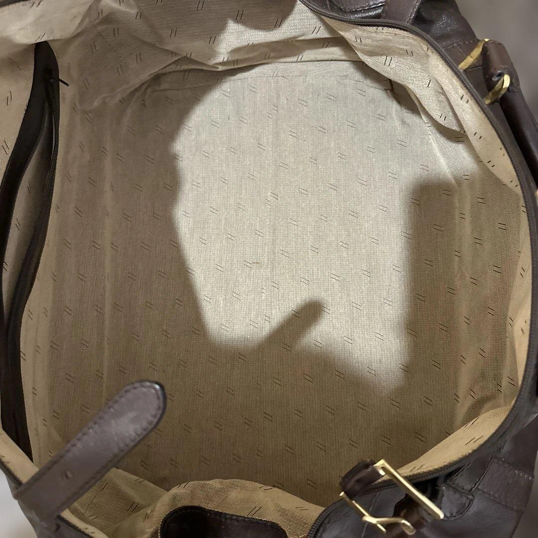 goldpfeil ダークブラウン レザー ボストンバッグ