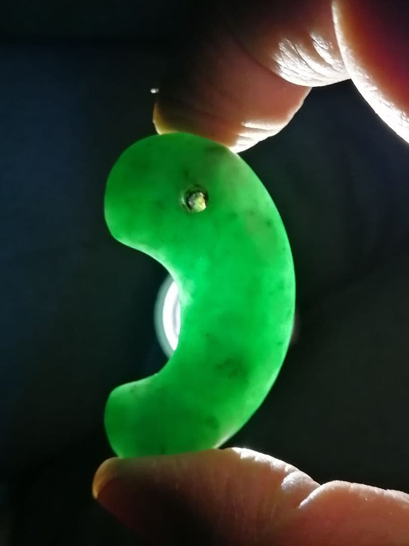 ★古墳期『糸魚川翡翠勾玉』出土品。4.90cm【超琅玕翡翠】最高峰の巨大勾玉です