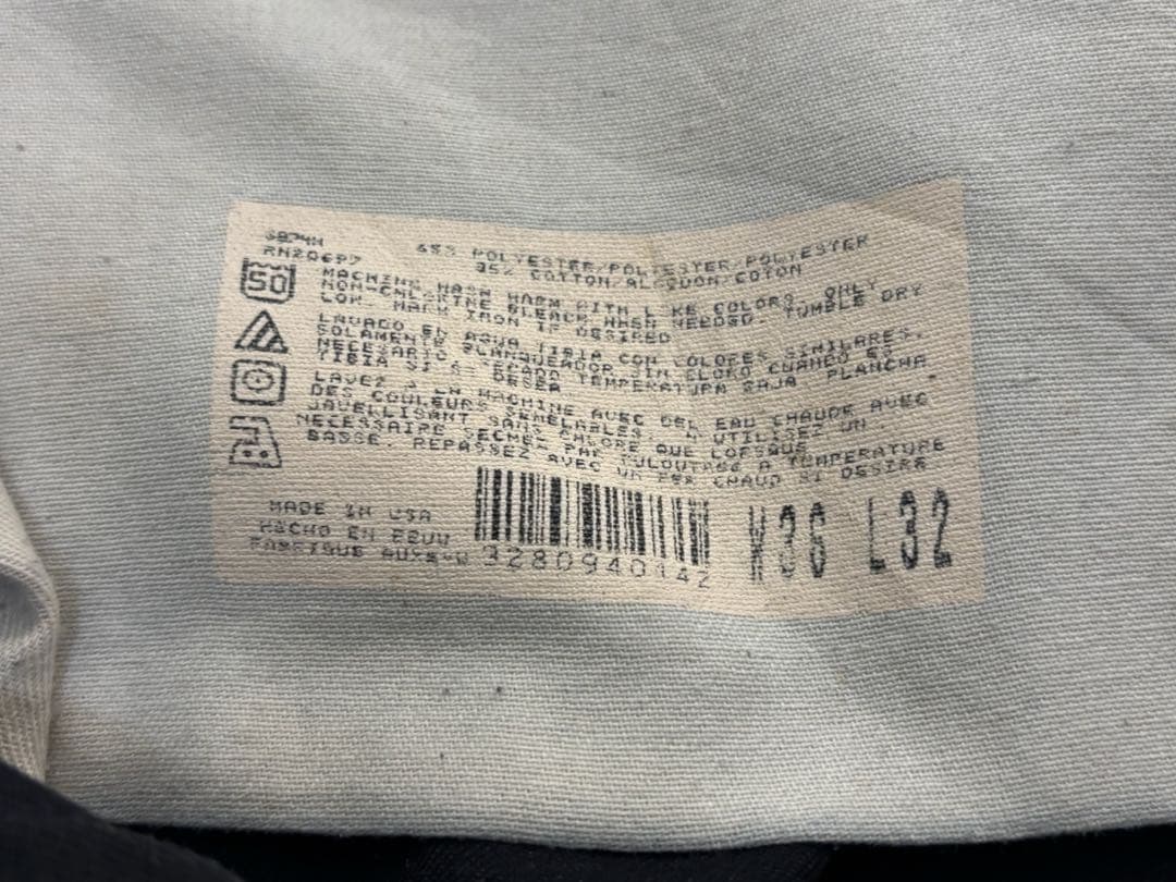 90s ディッキーズ　874 USA製　TALONジップ　W36 ブラック