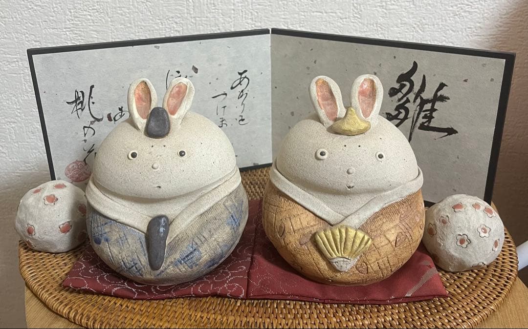 ☆焼物　雛人形　うさぎ