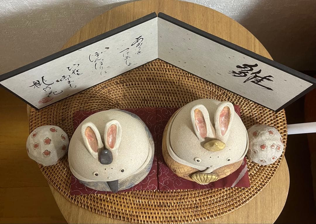 ☆焼物　雛人形　うさぎ