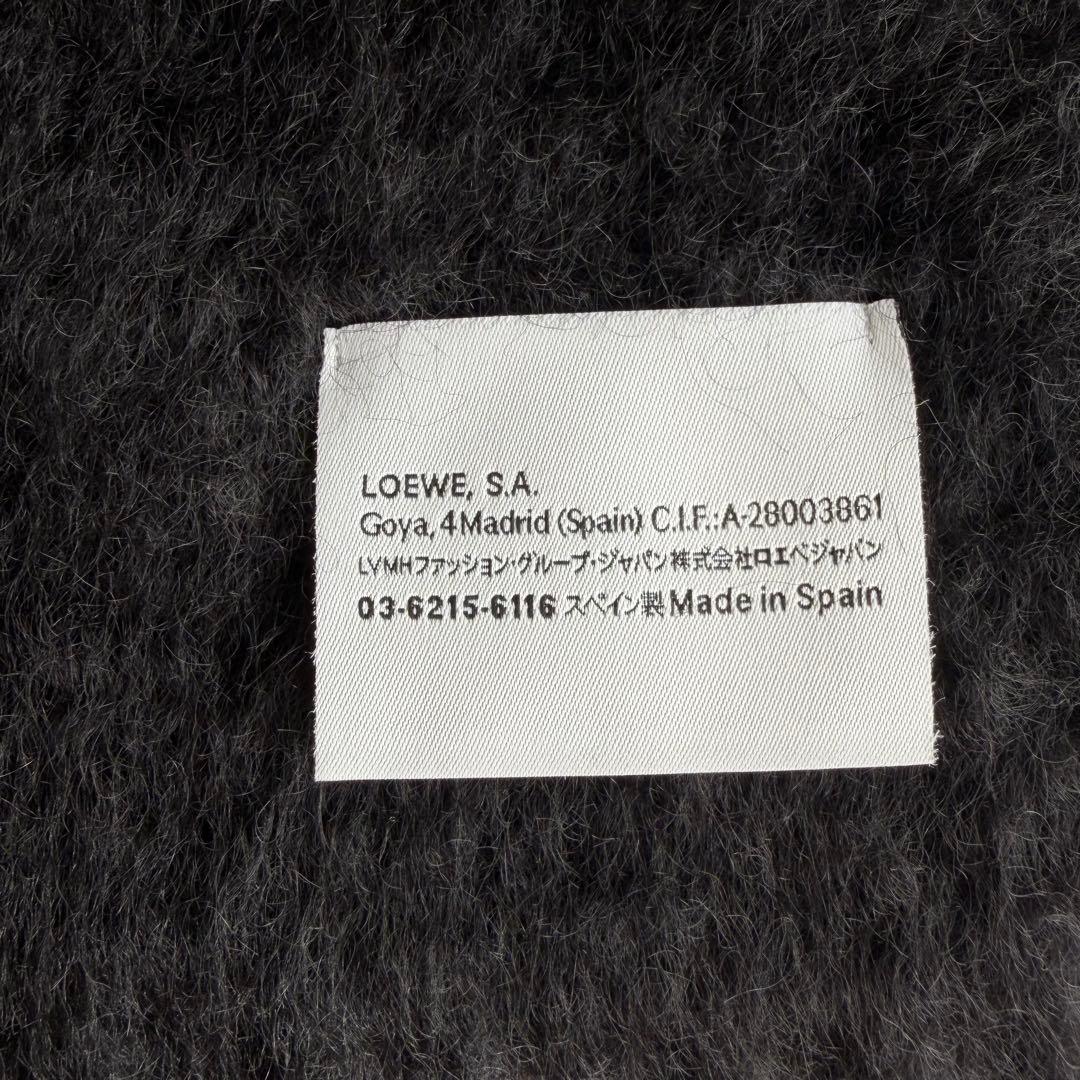 【山田涼介着用】　LOEWE　ウールモヘヤマフラー　ストール　アナグラム　レザー