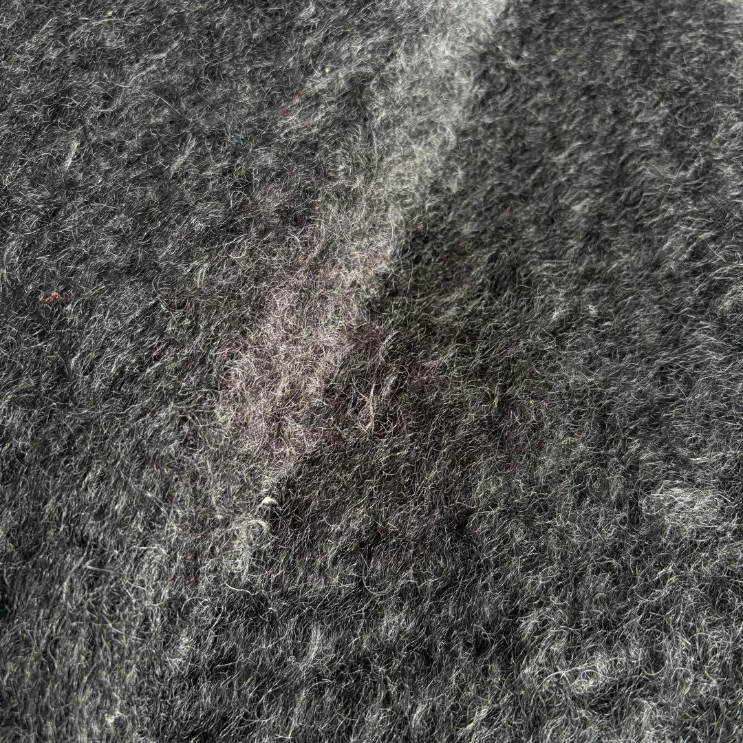 【山田涼介着用】　LOEWE　ウールモヘヤマフラー　ストール　アナグラム　レザー