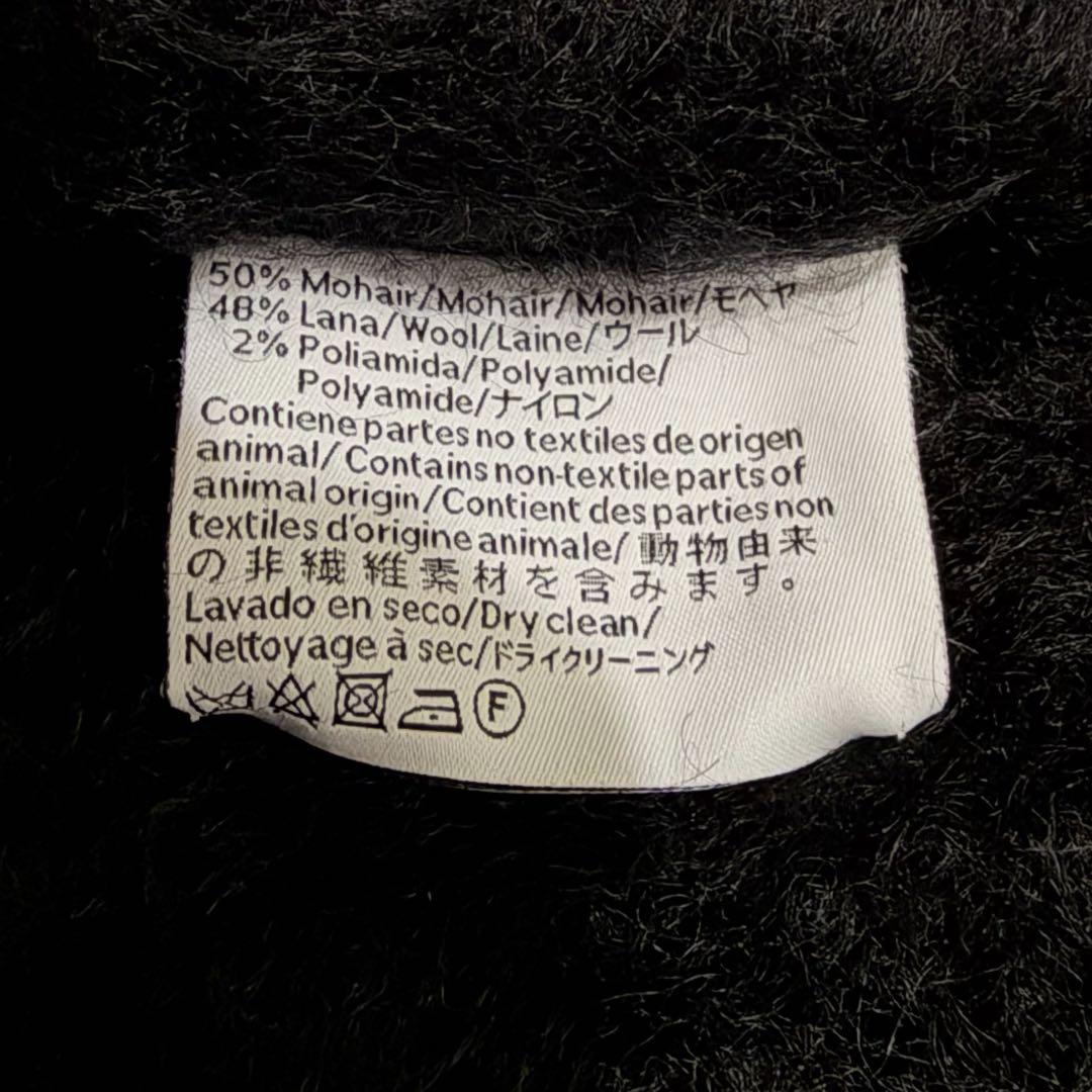 【山田涼介着用】　LOEWE　ウールモヘヤマフラー　ストール　アナグラム　レザー