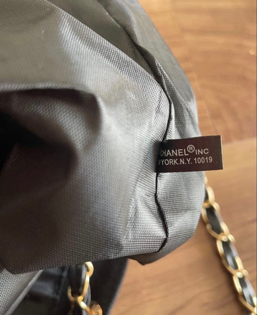 未使用 CHANEL ノベルティ ブラック チェーントートバッグ