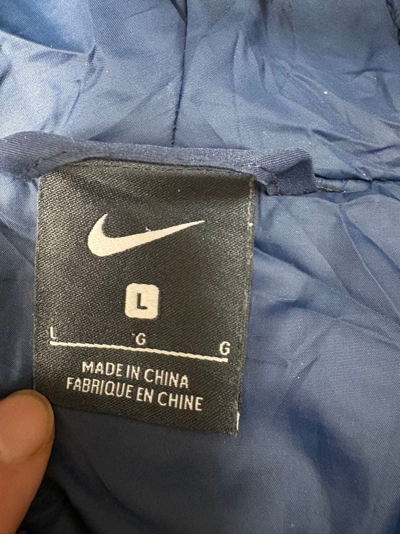 NIKEナイキバーミンガムFC 中綿ベンチコート L 紺刺繍サッカー