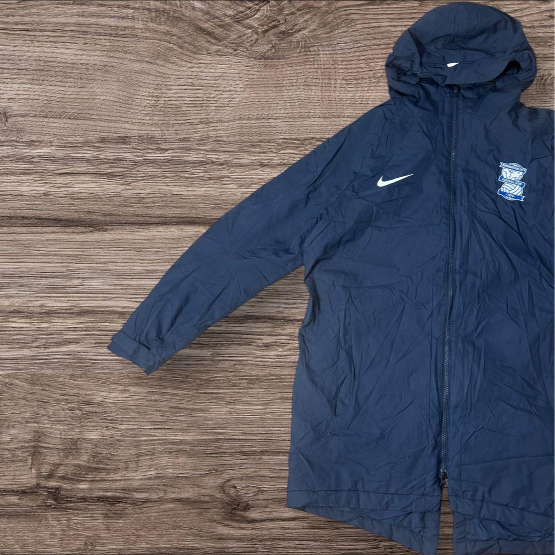 NIKEナイキバーミンガムFC 中綿ベンチコート L 紺刺繍サッカー