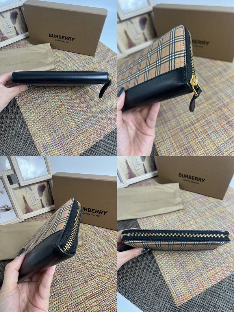 ✨極美品✨BURBERRY バーバリー ノバチェック　長財布　ラウンドファスナー