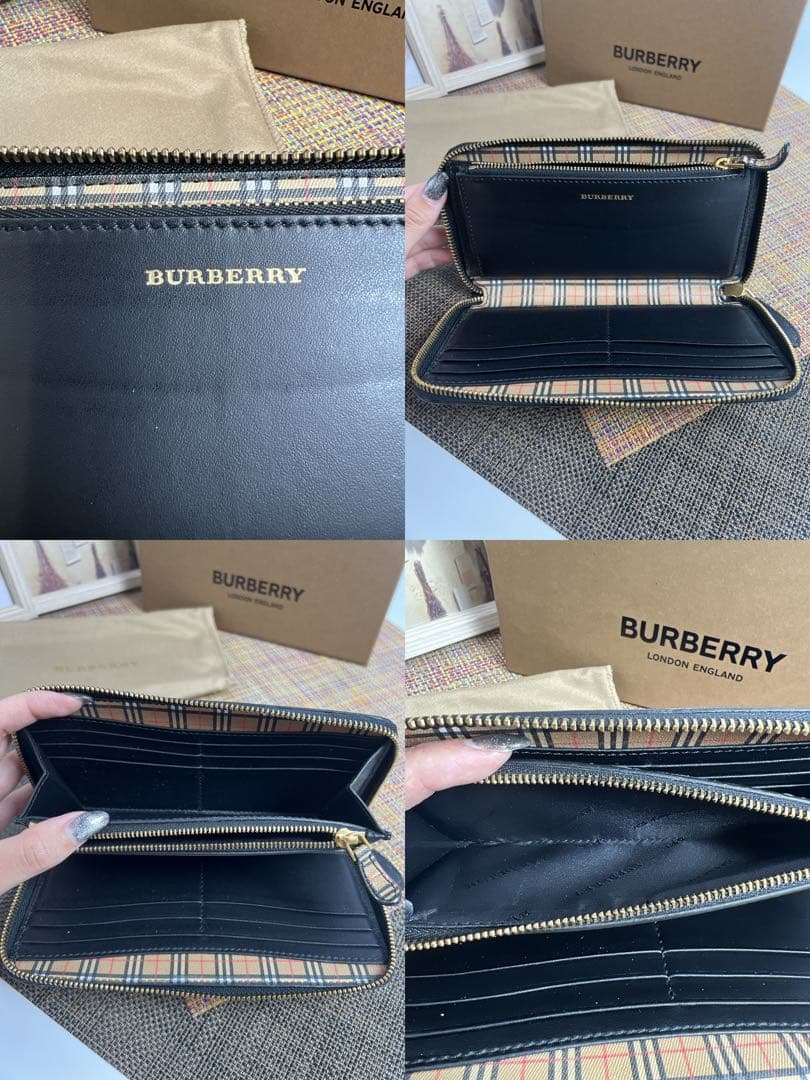 ✨極美品✨BURBERRY バーバリー ノバチェック　長財布　ラウンドファスナー