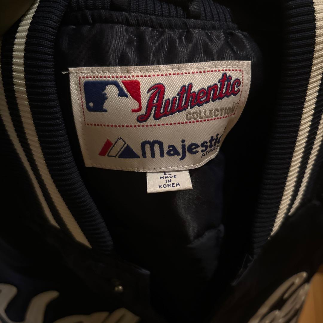 Majestic Yankees スタジャン ネイビー XL