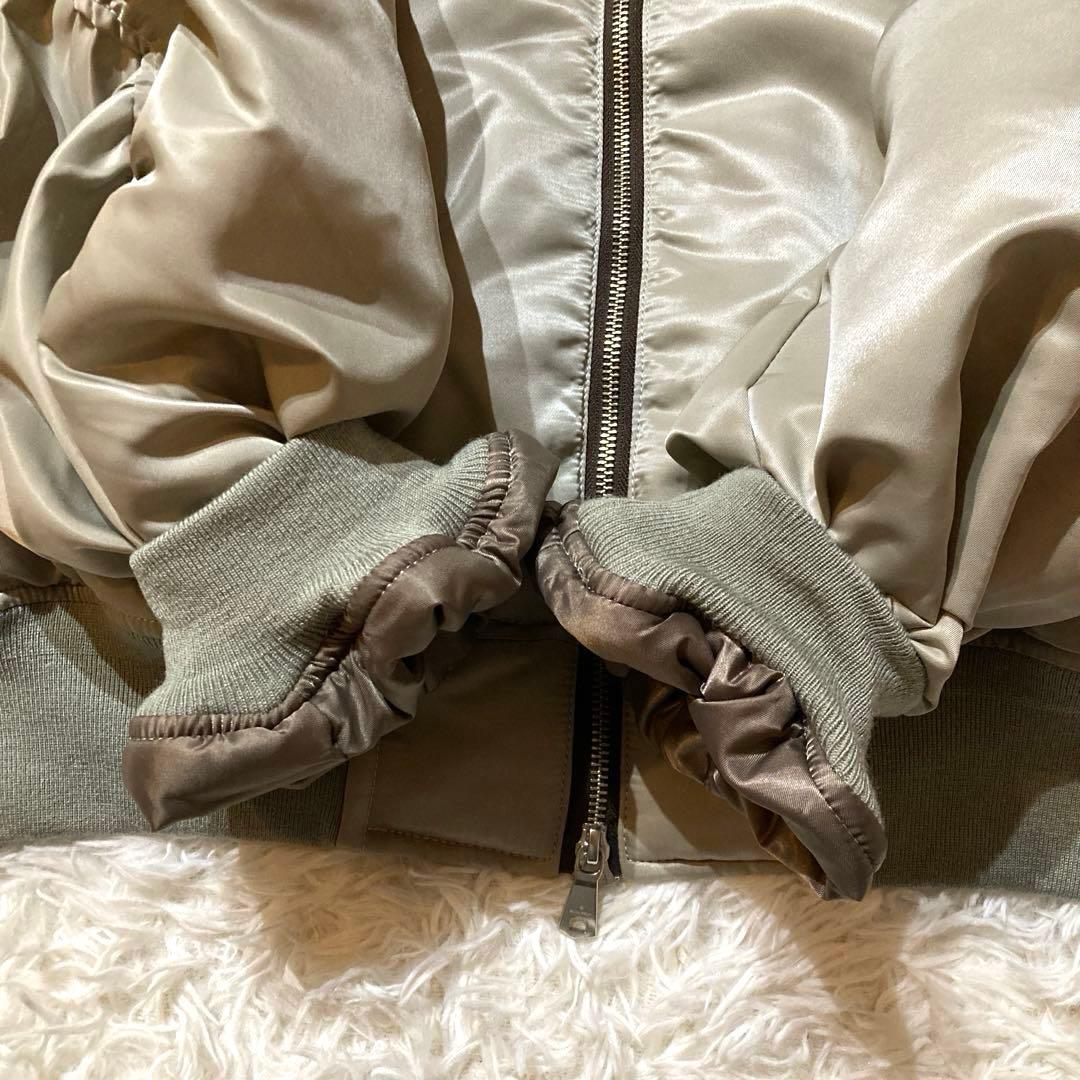 【良品】 メゾンスペシャル MA-1 フライトジャケット シルバー サイズ1