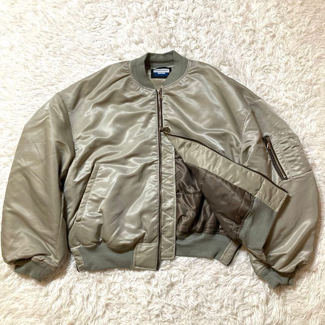 【良品】 メゾンスペシャル MA-1 フライトジャケット シルバー サイズ1
