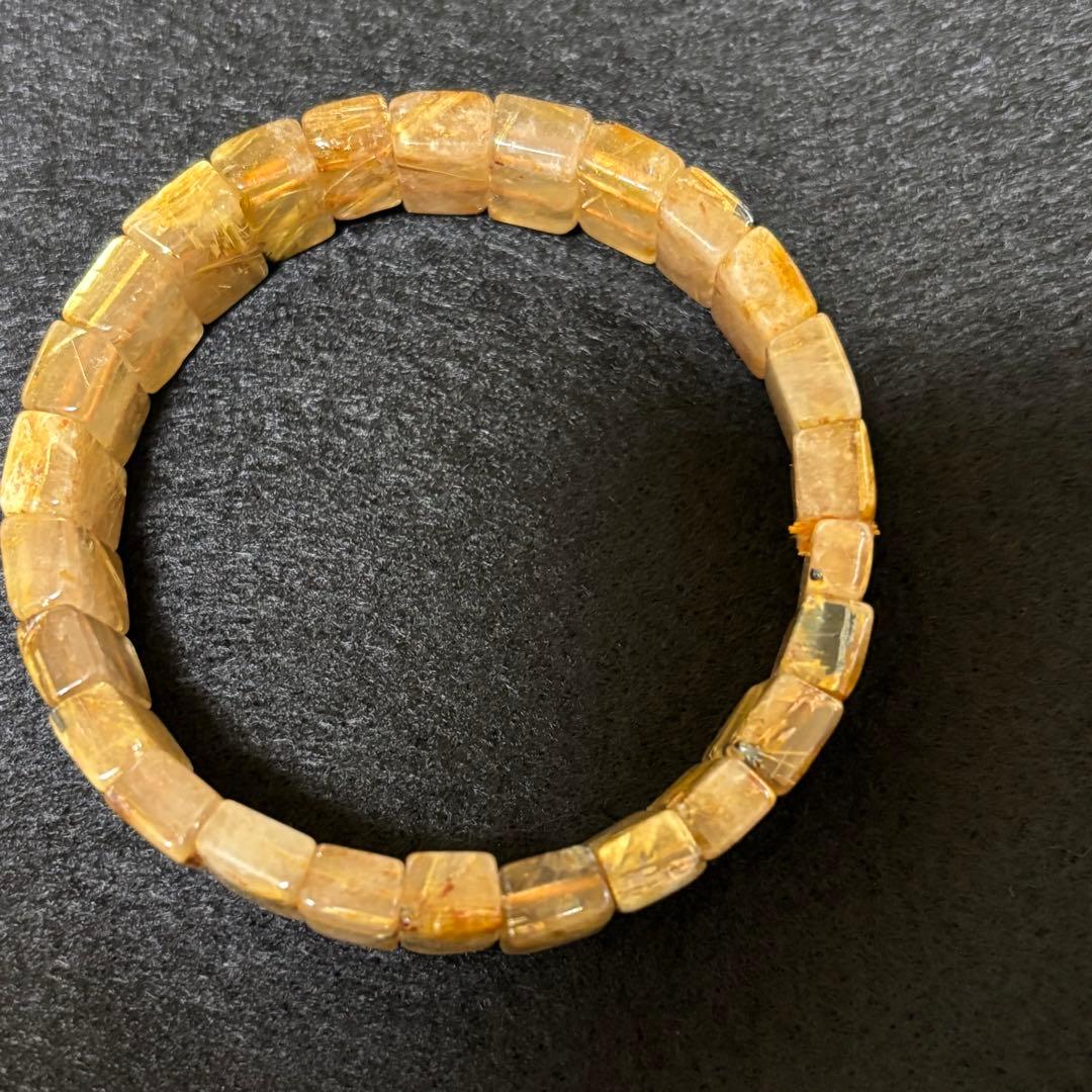 ゴールド　タイチン　ルチルクォーツ　バングル　金運 アップ 爆針 激安