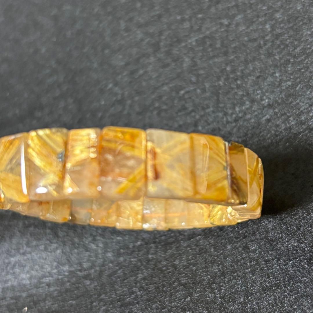 ゴールド　タイチン　ルチルクォーツ　バングル　金運 アップ 爆針 激安