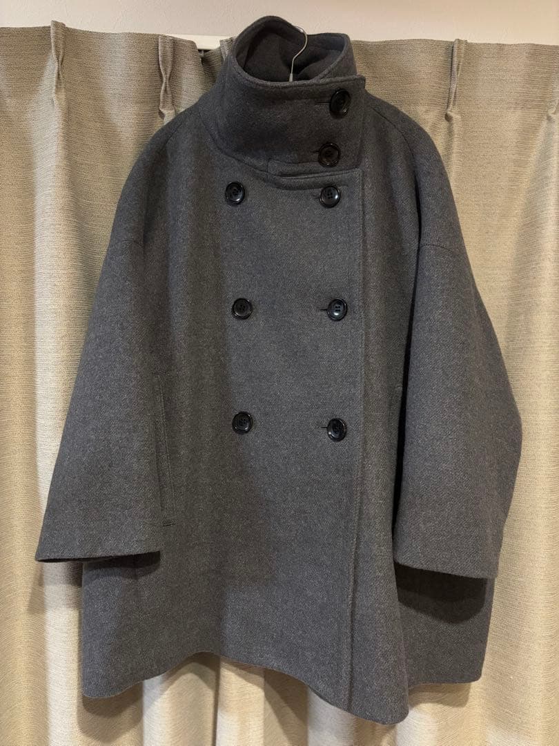 完売品◼️NOBLE スタンドカラーオーバーコート グレー