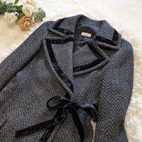 極美品✨️マックスマーラ MAX&Co ヘリンボーン 女優襟ロングコート 38