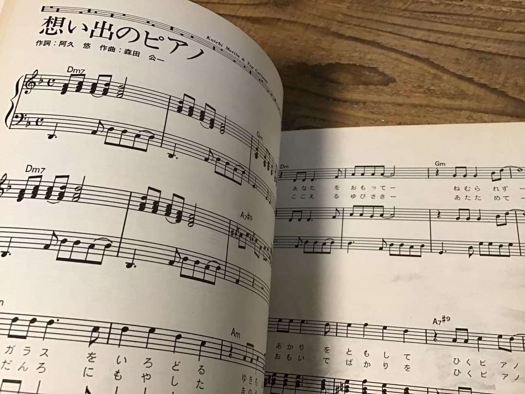 S/楽譜/森田公一とトップギャラン/青春時代/バンドスコア&ピアノ&メロディー