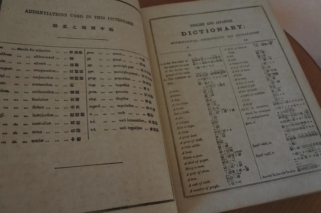 増補訂正　英和対訳大辞彙　大阪同志社活版部　明治１９年