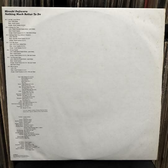 藤原ヒロシ Nothing Much Better To Do LPレコード