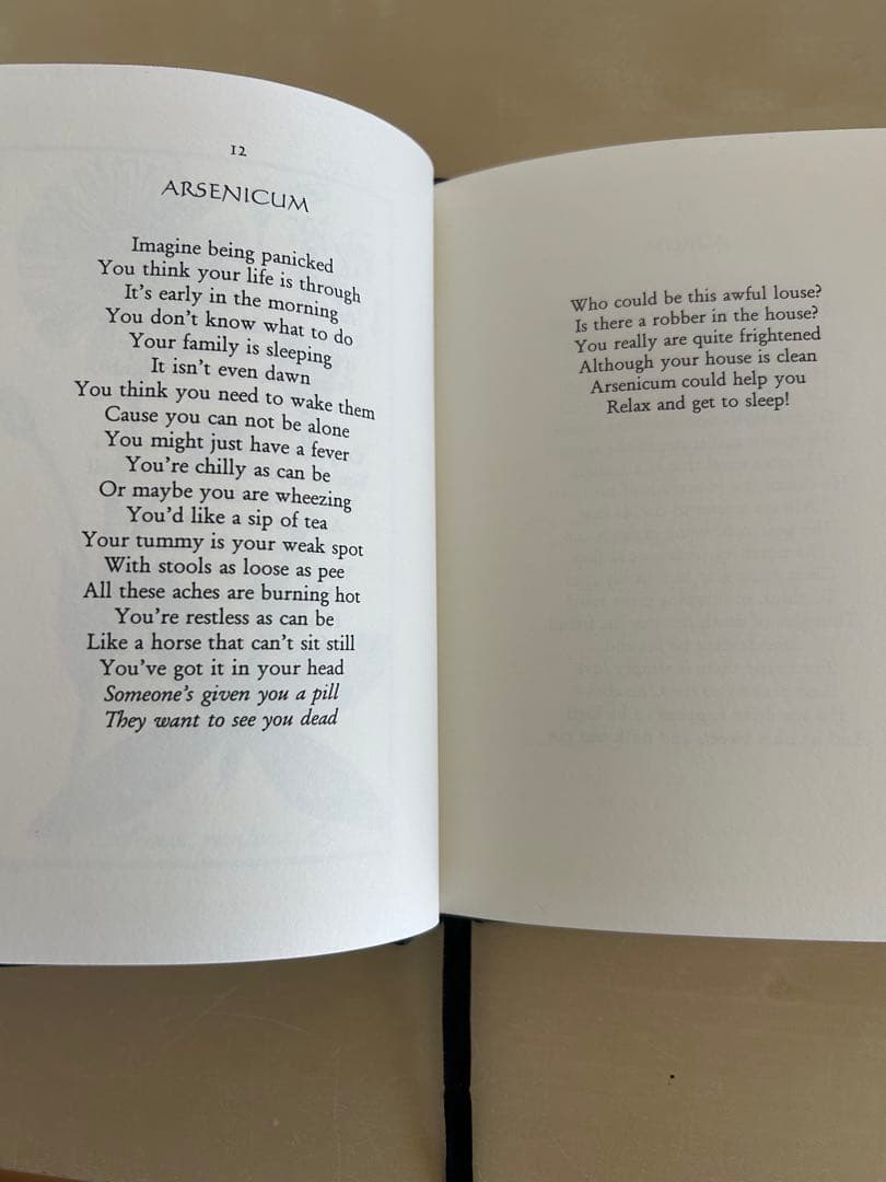 健康・医学 Materia Poetica: opathy in Verse