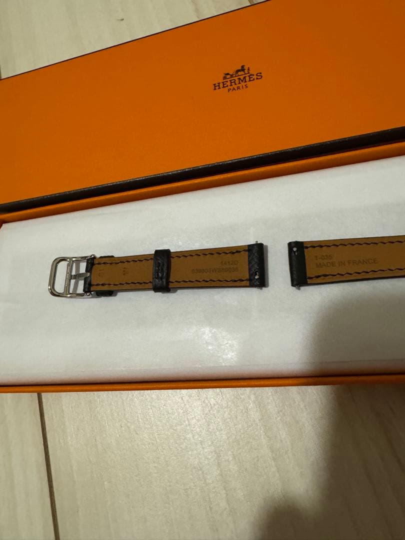 【HERMES/エルメス　ケープコッド用純正ベルト　ノワール 黒】