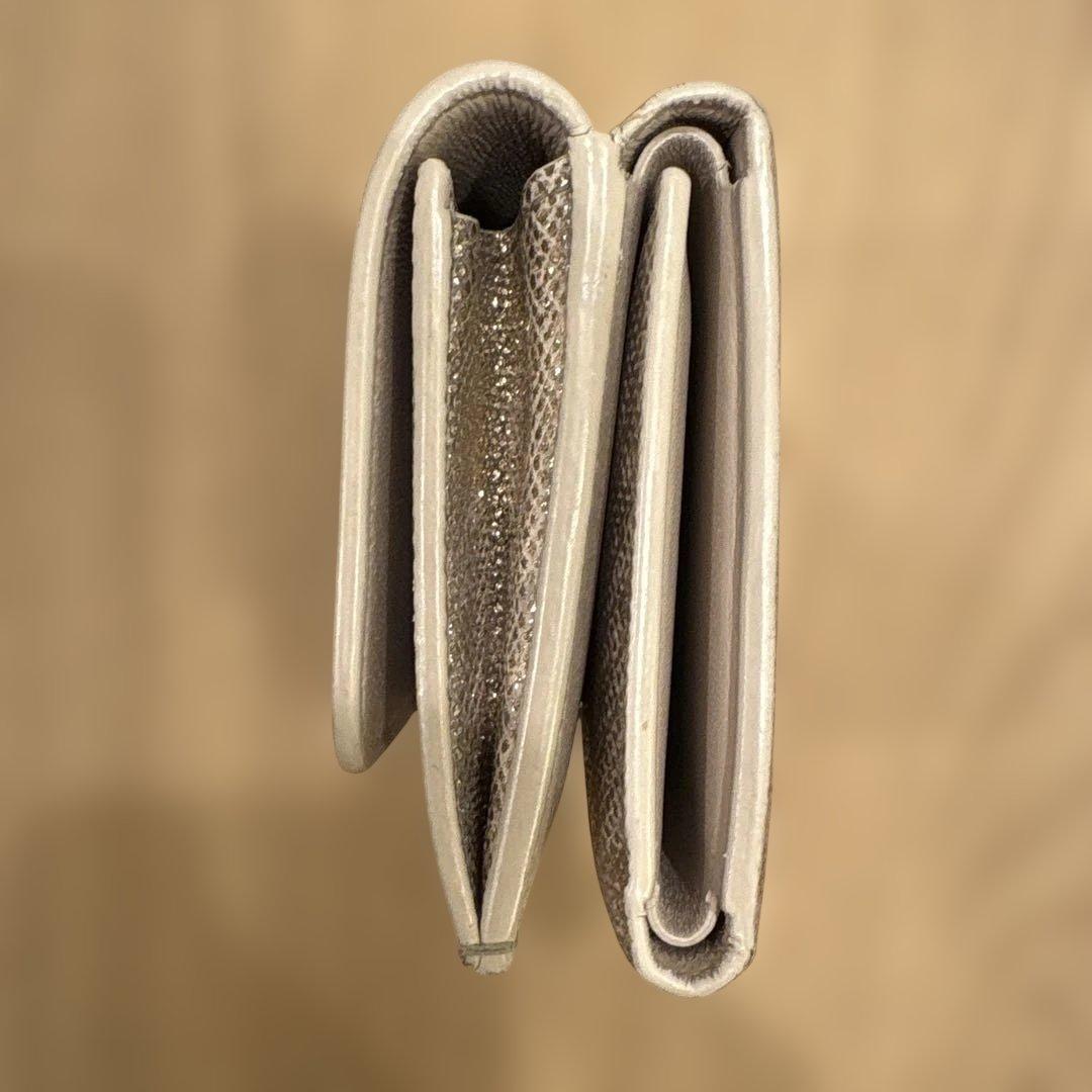 ディオール　3つ折り財布　ゴールド