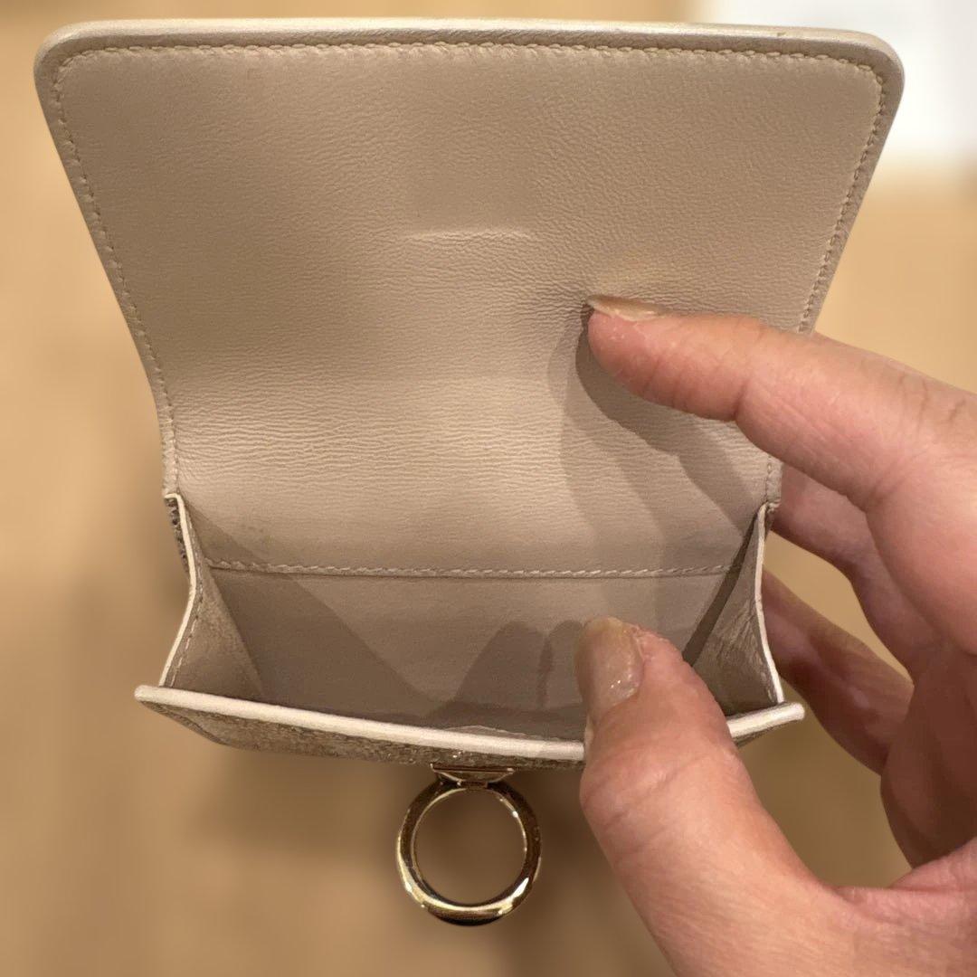 ディオール　3つ折り財布　ゴールド