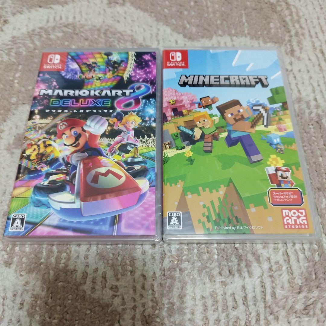 【新品・未開封品】マリオカート8 デラックス・Minecraft　switch