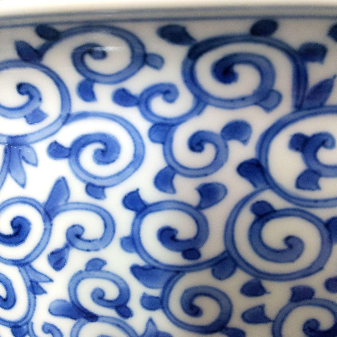 ほとんど未使用品 清水焼き 香仙作 唐草文 焼き物 刺身用 猪口付き 長皿揃い