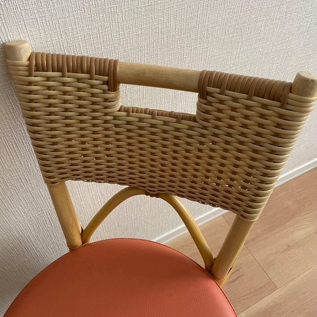 【美品】軽くて丈夫　ラタンチェア　　椅子　2脚セット