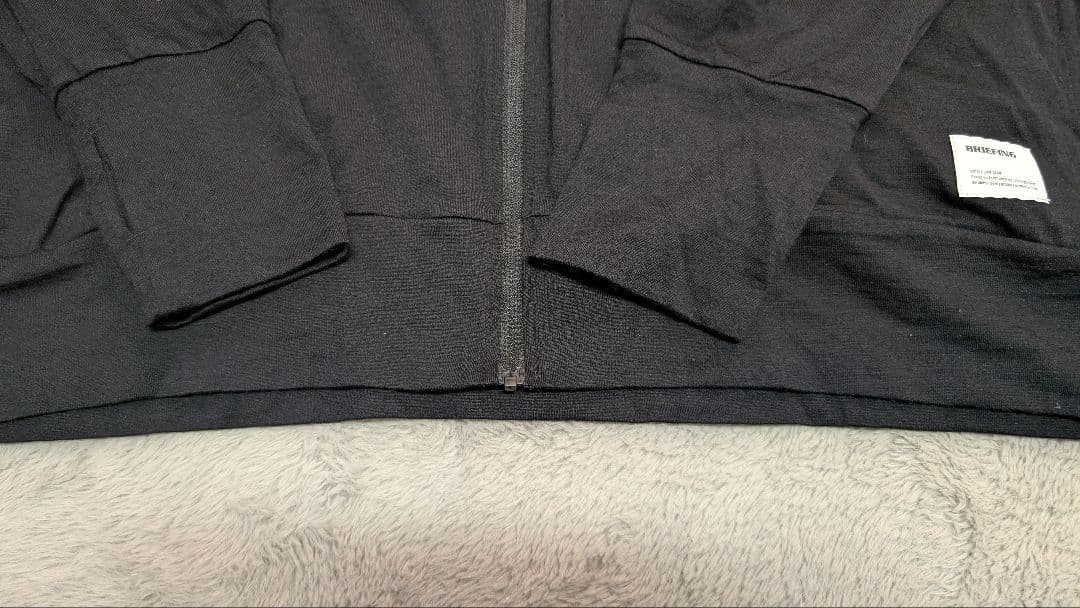 BRIEFING フルジップフーディ ブラック XL