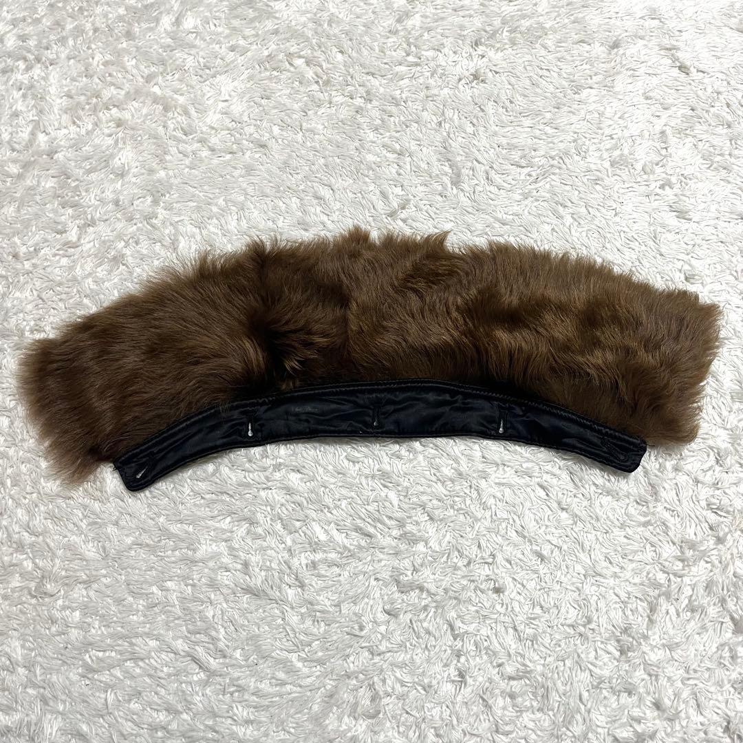 ✨大人気✨ラルフローレン ダウンベスト シルク リアルレザー リアルファー M