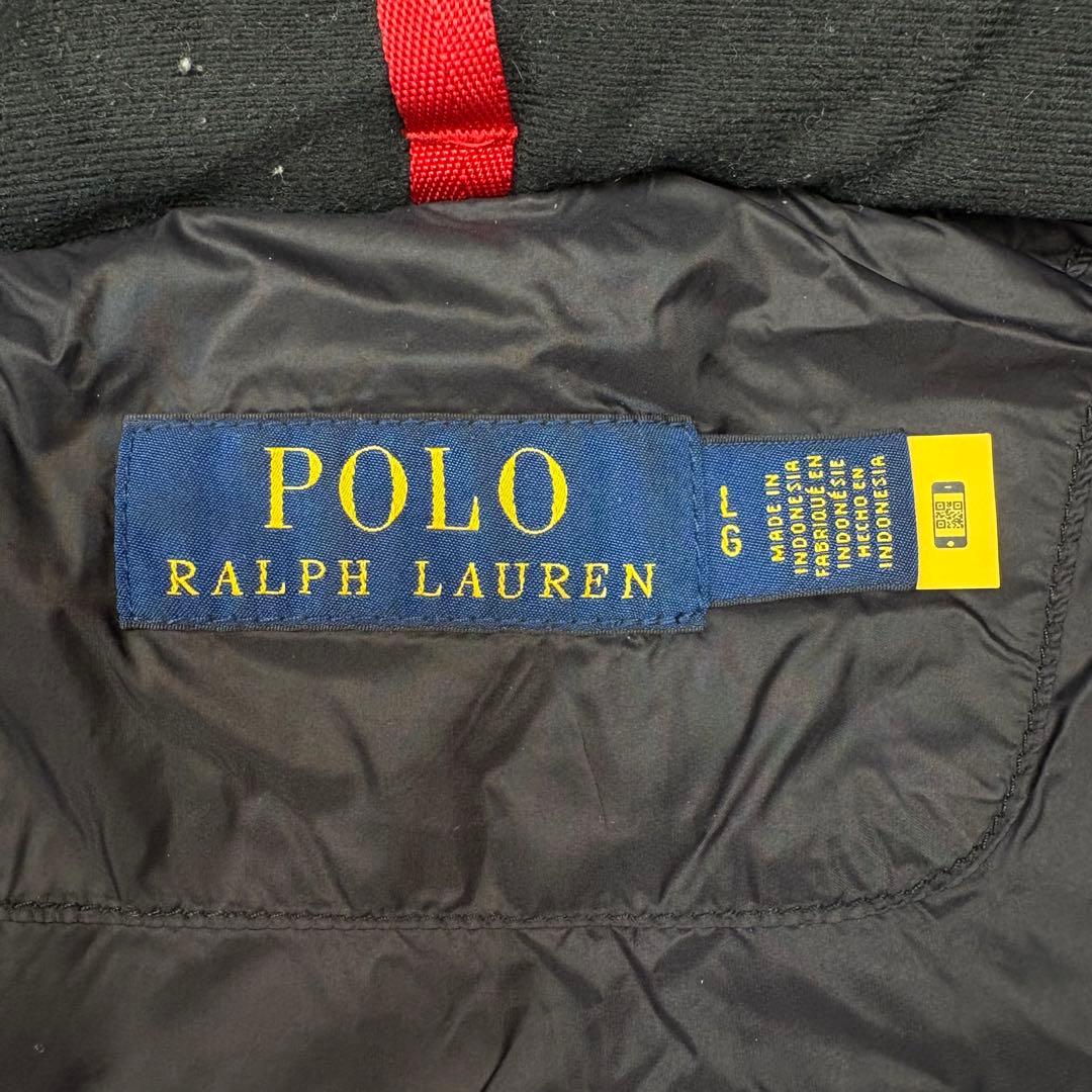 ポロラルフローレン 現行 ダウンベスト ビッグポニー 黒 Lサイズ