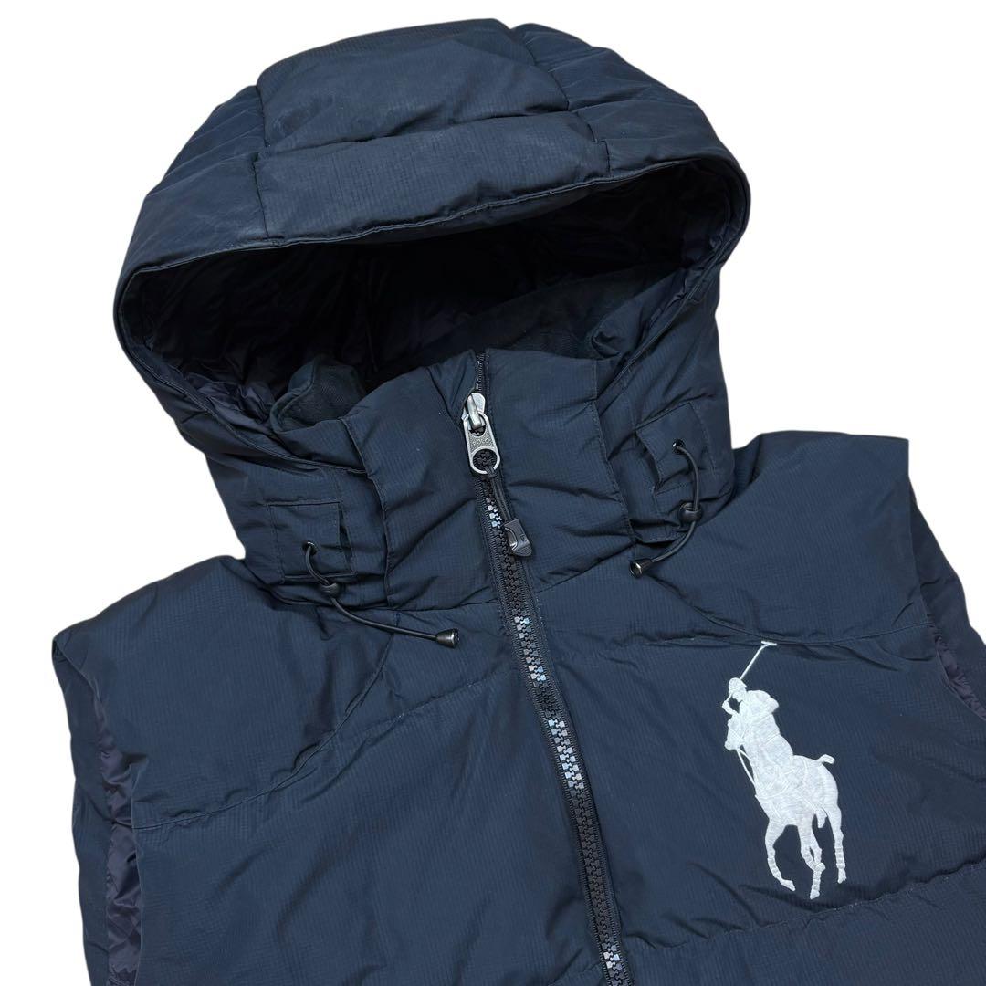 ポロラルフローレン 現行 ダウンベスト ビッグポニー 黒 Lサイズ