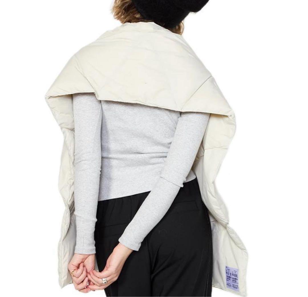 ☆★美品 NANGA ブラック ダウンポンチョ　ショール マフラー★☆