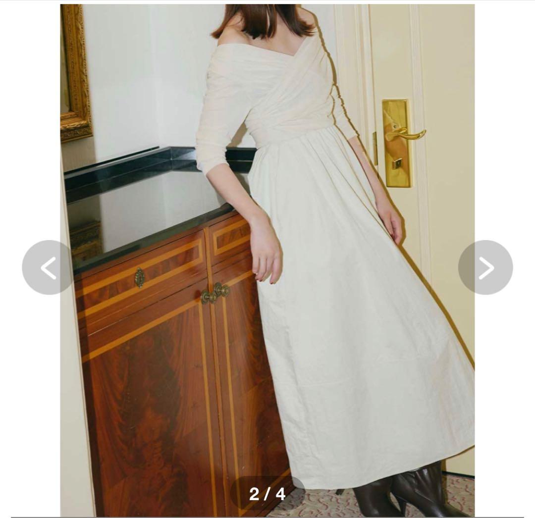 ココディール　ベロアドッキングワンピース　アイボリー COCODEAL 試着のみ