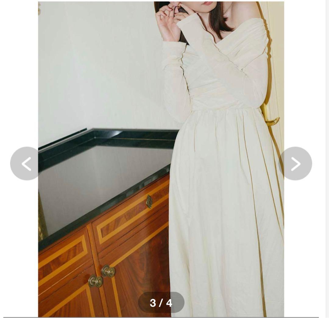 ココディール　ベロアドッキングワンピース　アイボリー COCODEAL 試着のみ