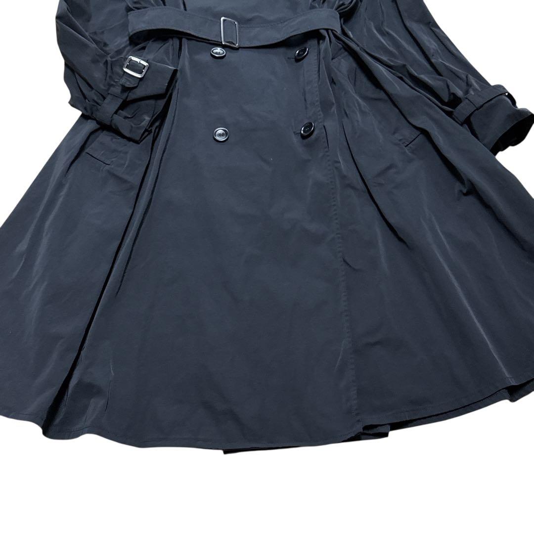 と*ち様 マックスマーラ Aライン トレンチコート ナイロン ブラック 白タグ