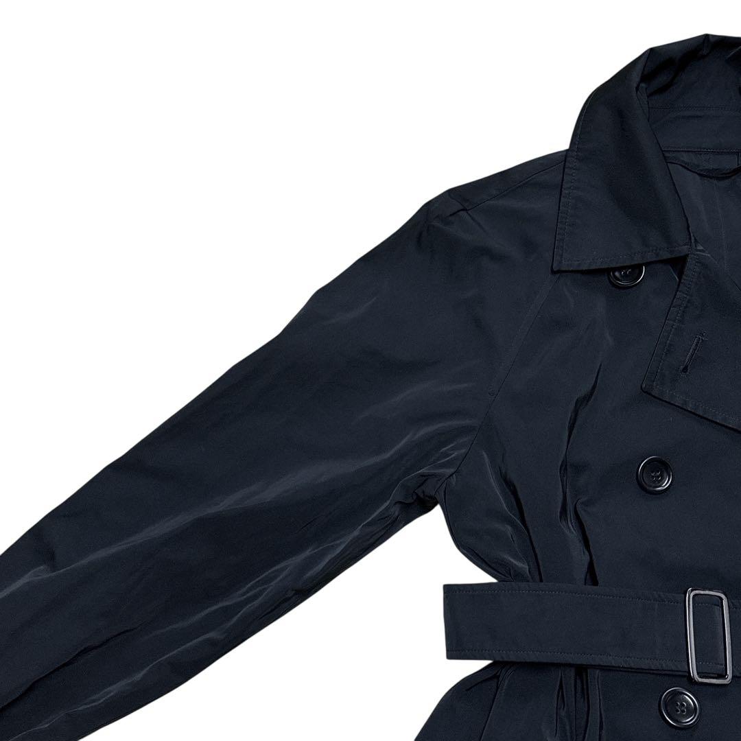 と*ち様 マックスマーラ Aライン トレンチコート ナイロン ブラック 白タグ