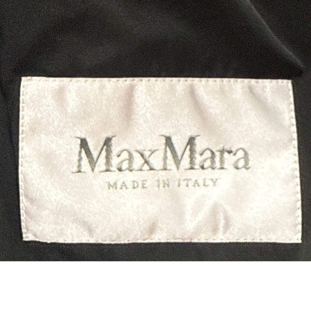 と*ち様 マックスマーラ Aライン トレンチコート ナイロン ブラック 白タグ