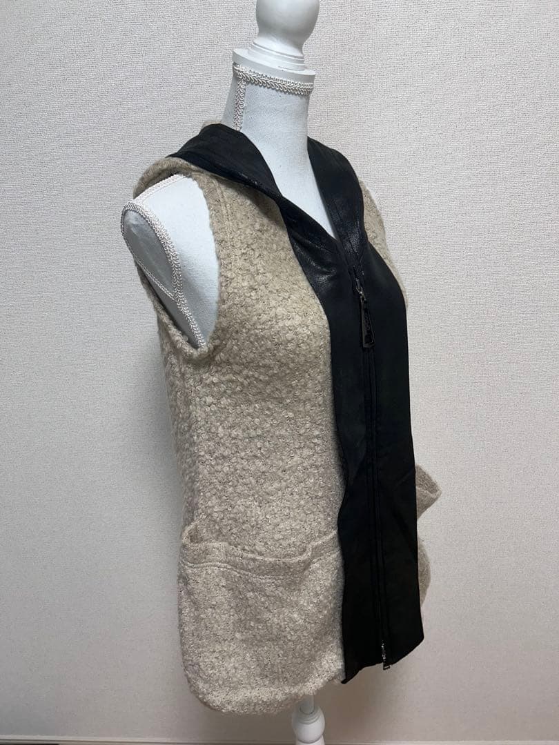 新品未使用　PRIDE プライド　 ノースリーブ　フェイクレザーパーカー