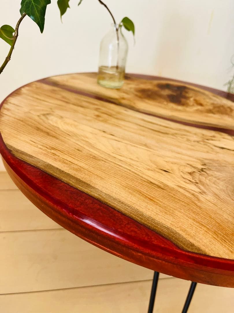 サイドテーブル　ローテーブル 折りたたみテーブル　レジンテーブル　エポキシ