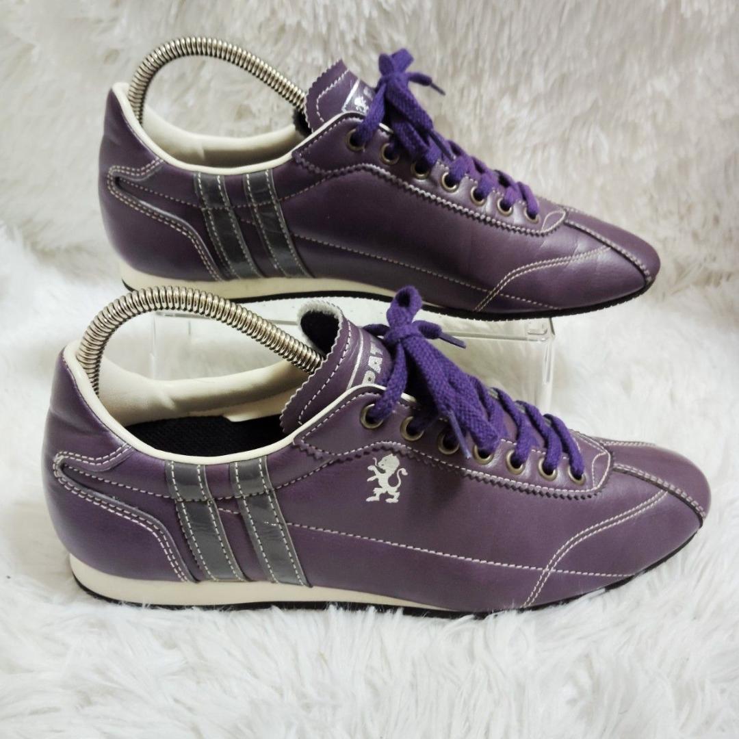 PATRICK パトリック ダチア レザー 紫 37/23.5 日本製 美品